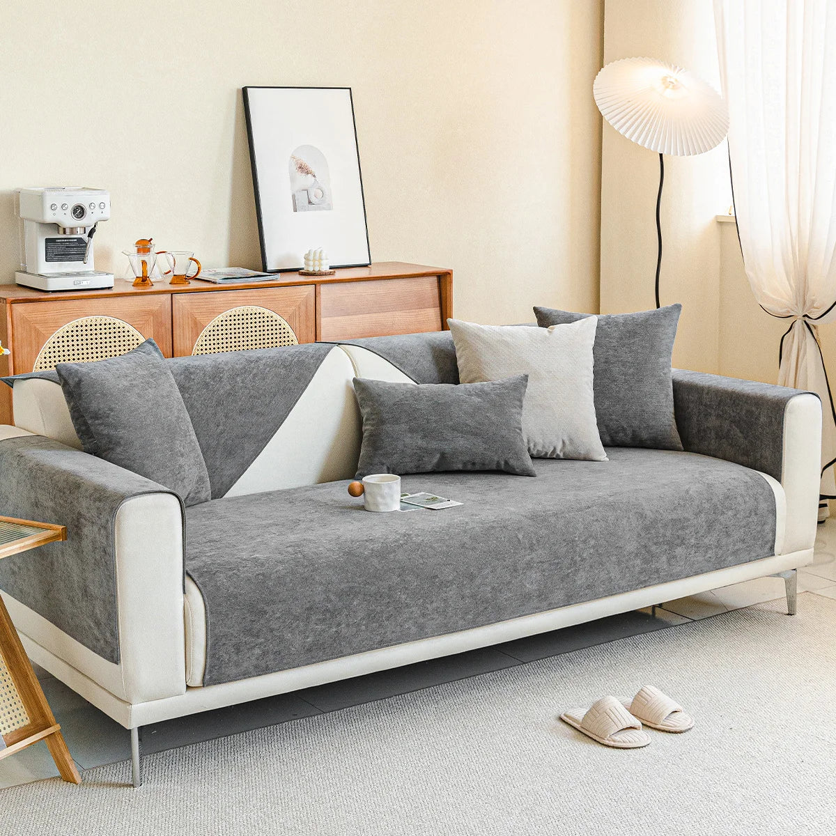 SofaShield Luxe Antikratz-Sofabezüge – Kratzfeste Chenille-Schutz für Haustiere