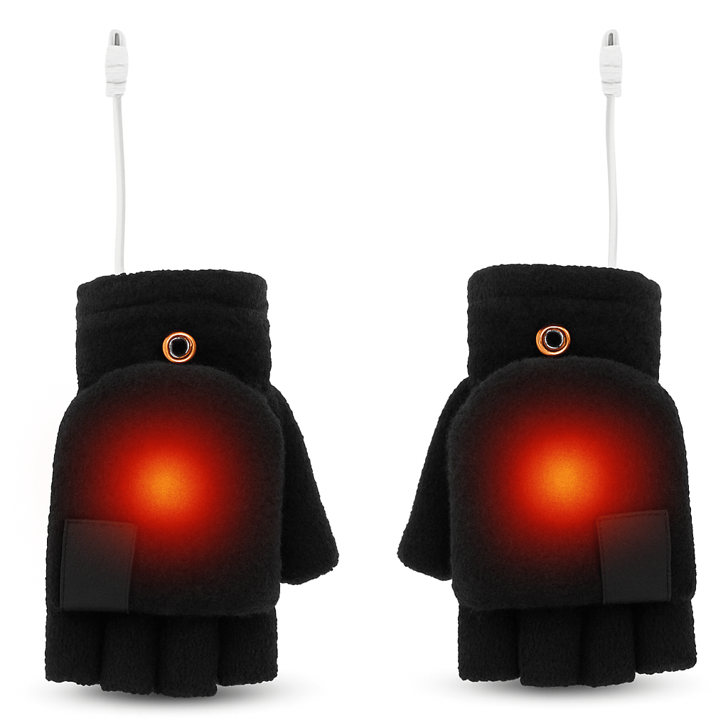 WarmGrip USB beheizte fingerlose Handschuhe – bequeme Winterhandschuhe für Büro und Zuhause