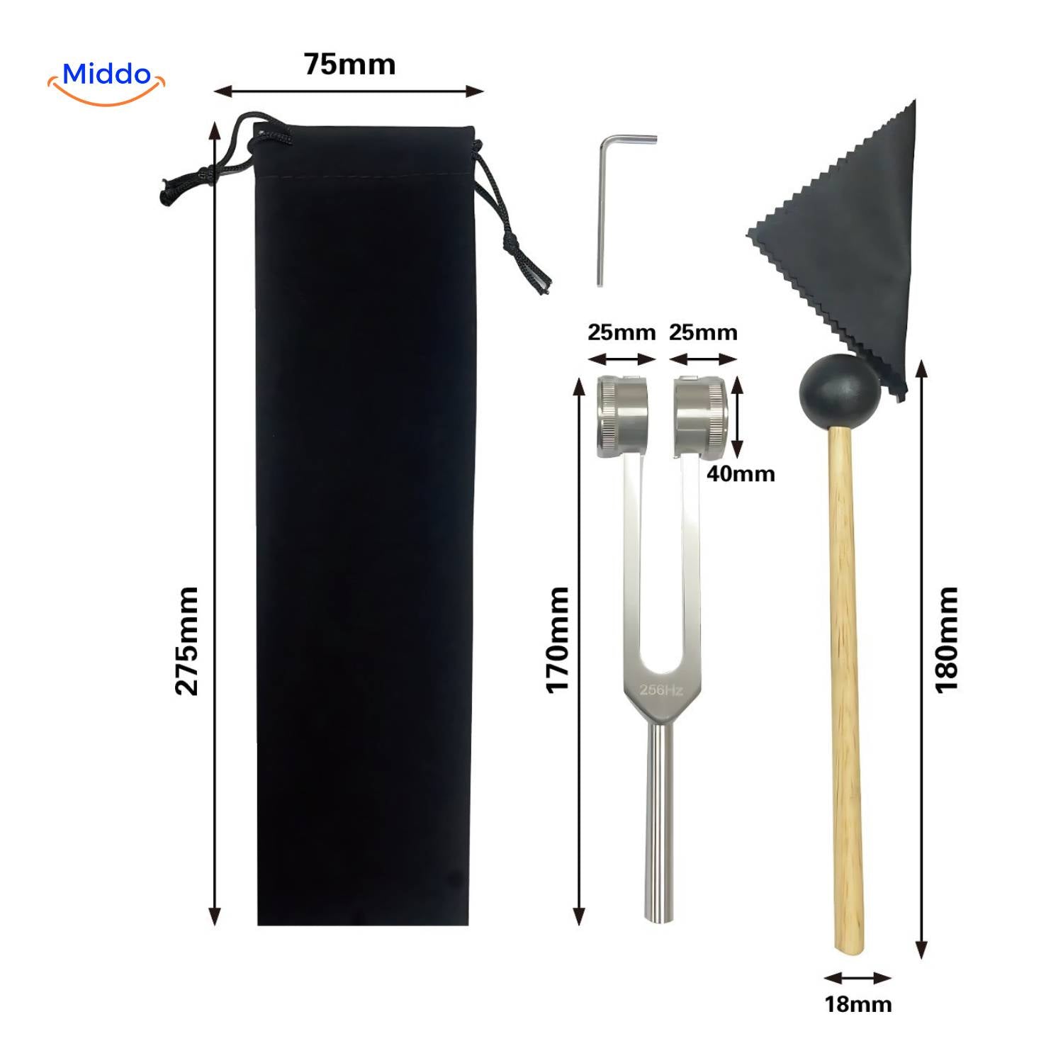 VibeHarmony Stimmgabel Set | Frequente Heilung bis 528 Hz für Körper und Geist