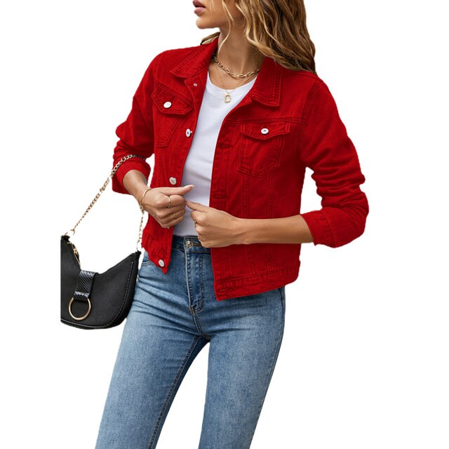 Lässige Jeansjacke für Frauen | Warm