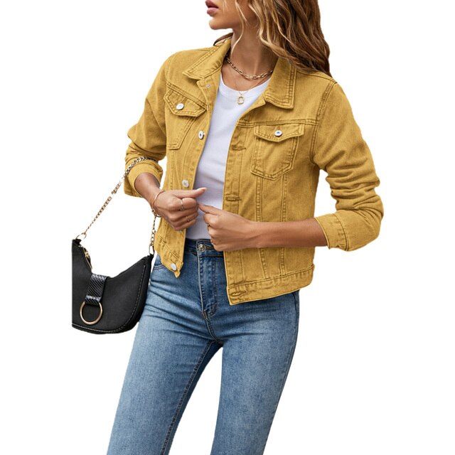 Lässige Jeansjacke für Frauen | Warm