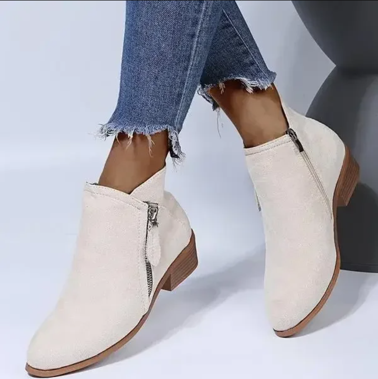 Leder Komfort Stiefelette Damen – Warme Orthopädische Stiefel für den Winter