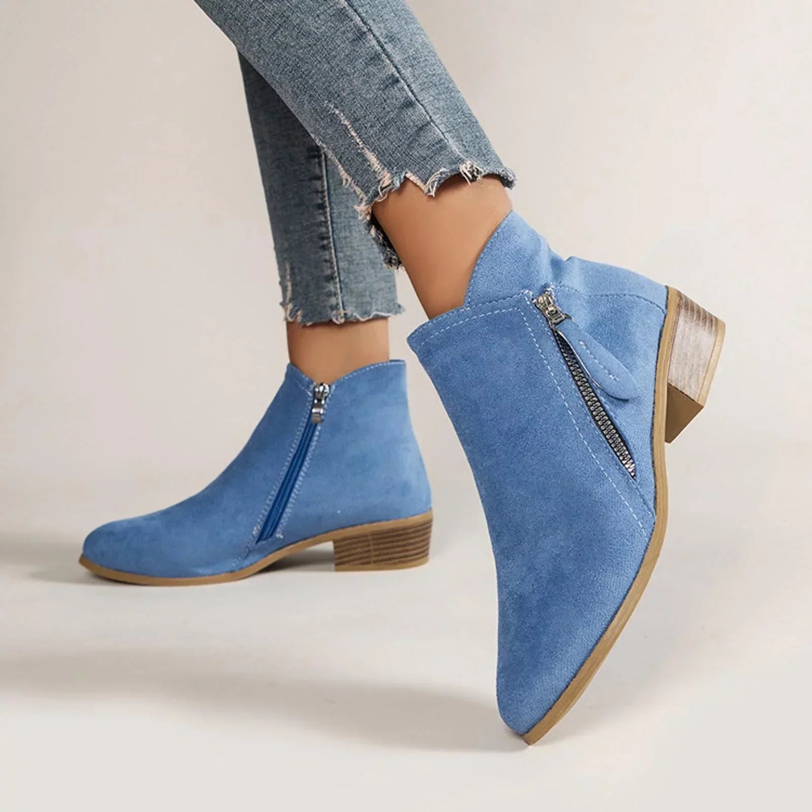 Leder Komfort Stiefelette Damen – Warme Orthopädische Stiefel für den Winter