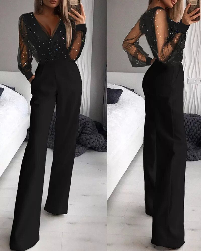Eleganter Damen Jumpsuit Liora – Schwarzer Bequemer Einteiler für Jeden Anlass