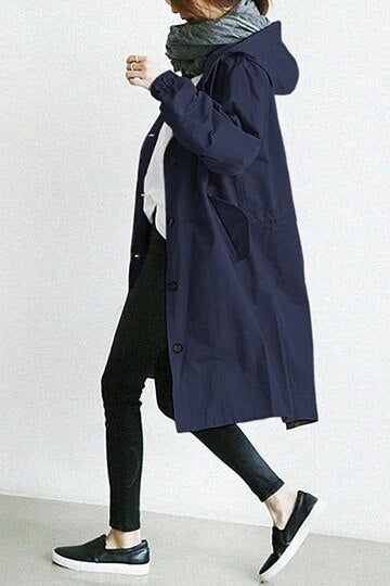Drune | Modischer langer Trenchcoat Damen Wechsel Saison 2023