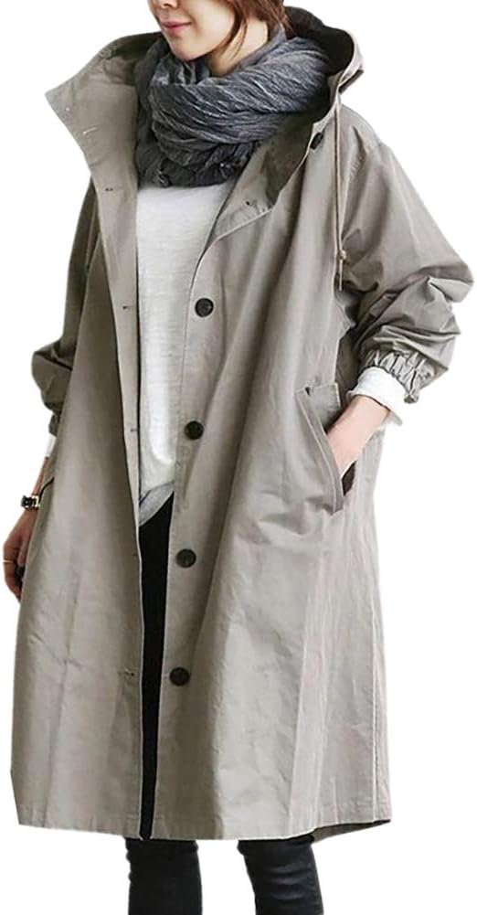 Drune | Modischer langer Trenchcoat Damen Wechsel Saison 2023