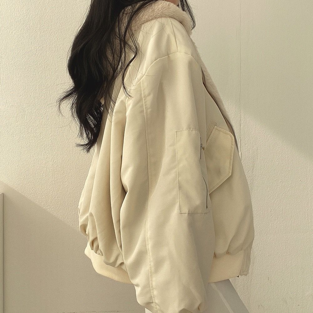 Umkehrbare Fleece Damenjacke – Warme leichte Winterjacke mit Kapuze