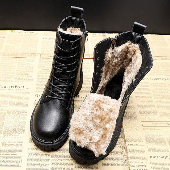 Warme Damesstiefel Delphine – Gefütterte Winterstiefel mit Antirutschsohle