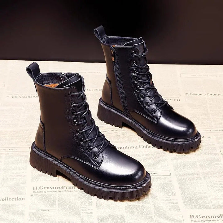 Warme Damesstiefel Delphine – Gefütterte Winterstiefel mit Antirutschsohle