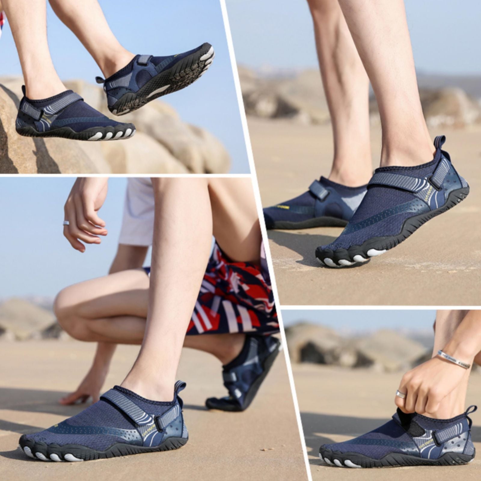 Wasserschuhe | Rutschfeste Profilsohle | Leichte orthopädische Stütze | BareCurrent