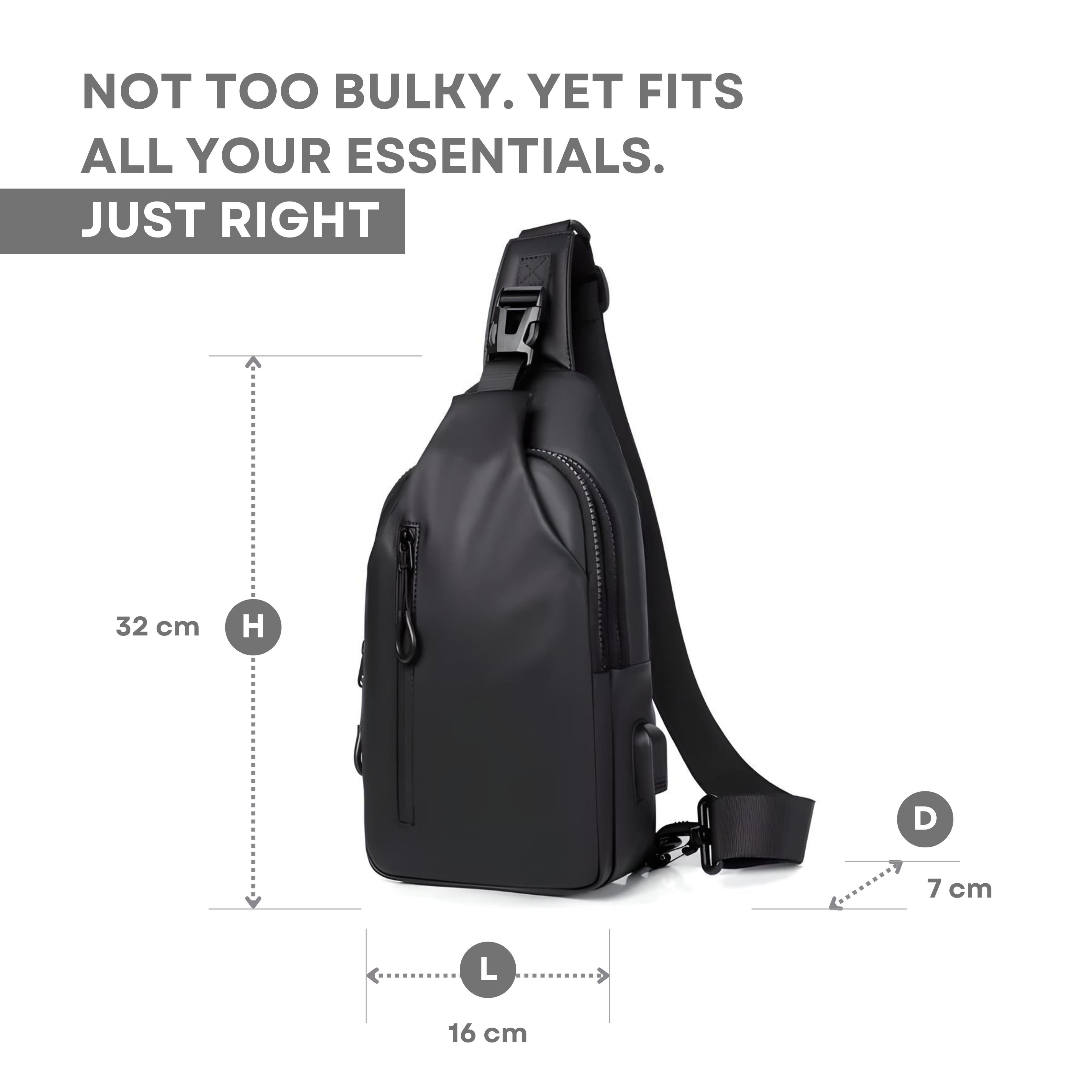 AquaGuard Luxe Schultertasche | Wasserdichtes und Diebstahlschutz-Design für einen sicheren Stil