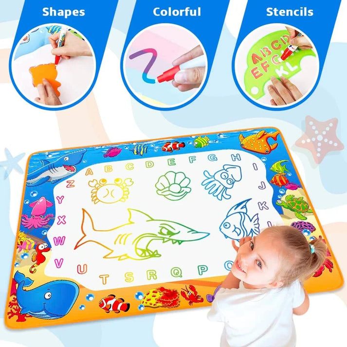 AquaLuxe Grand Water Art Mat | Extra große magische Zeichenmatte für Kinder, die Kreativität und endlosen Spaß inspiriert