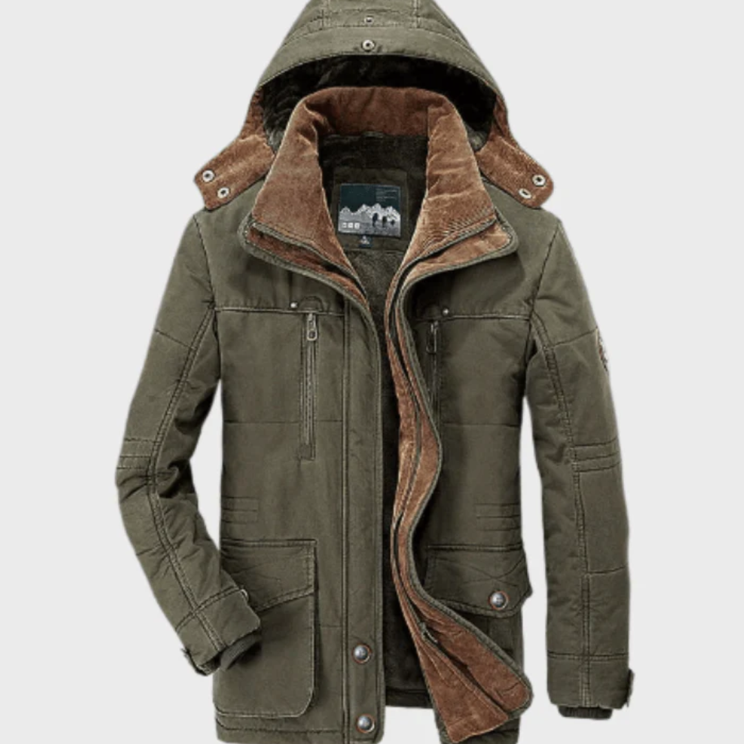 UrbanShield Herren Winterjacke – Funktionelles Design mit mehreren Taschen