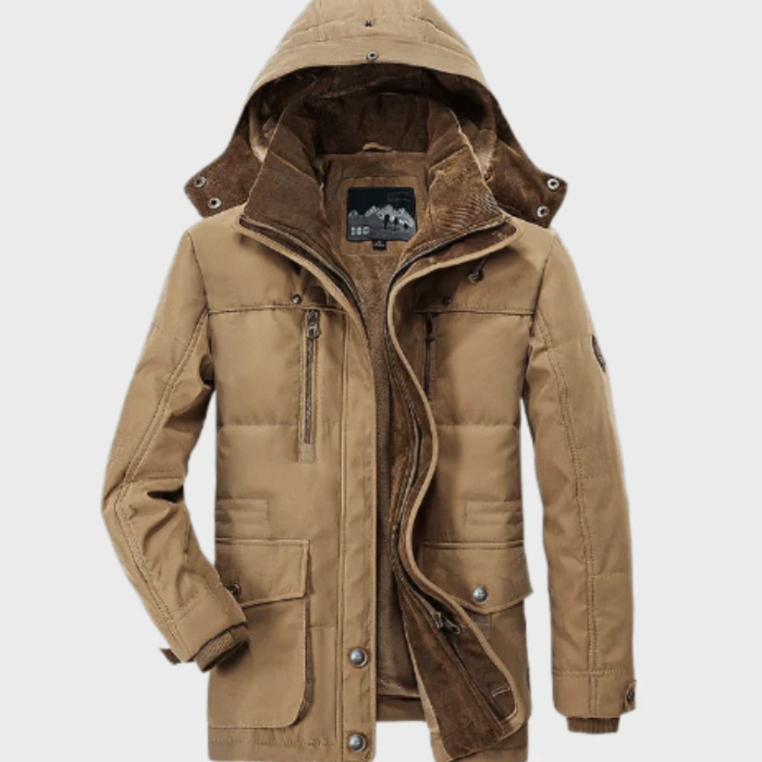 UrbanShield Herren Winterjacke – Funktionelles Design mit mehreren Taschen