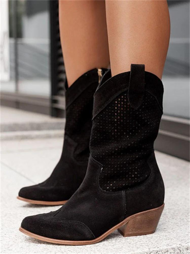 Cowgirl-Chic-Stiefel mit Absatz | Stilvolle und bequeme Stiefel für jeden Anlass