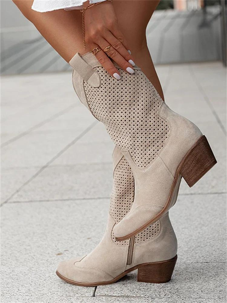 Cowgirl-Chic-Stiefel mit Absatz | Stilvolle und bequeme Stiefel für jeden Anlass