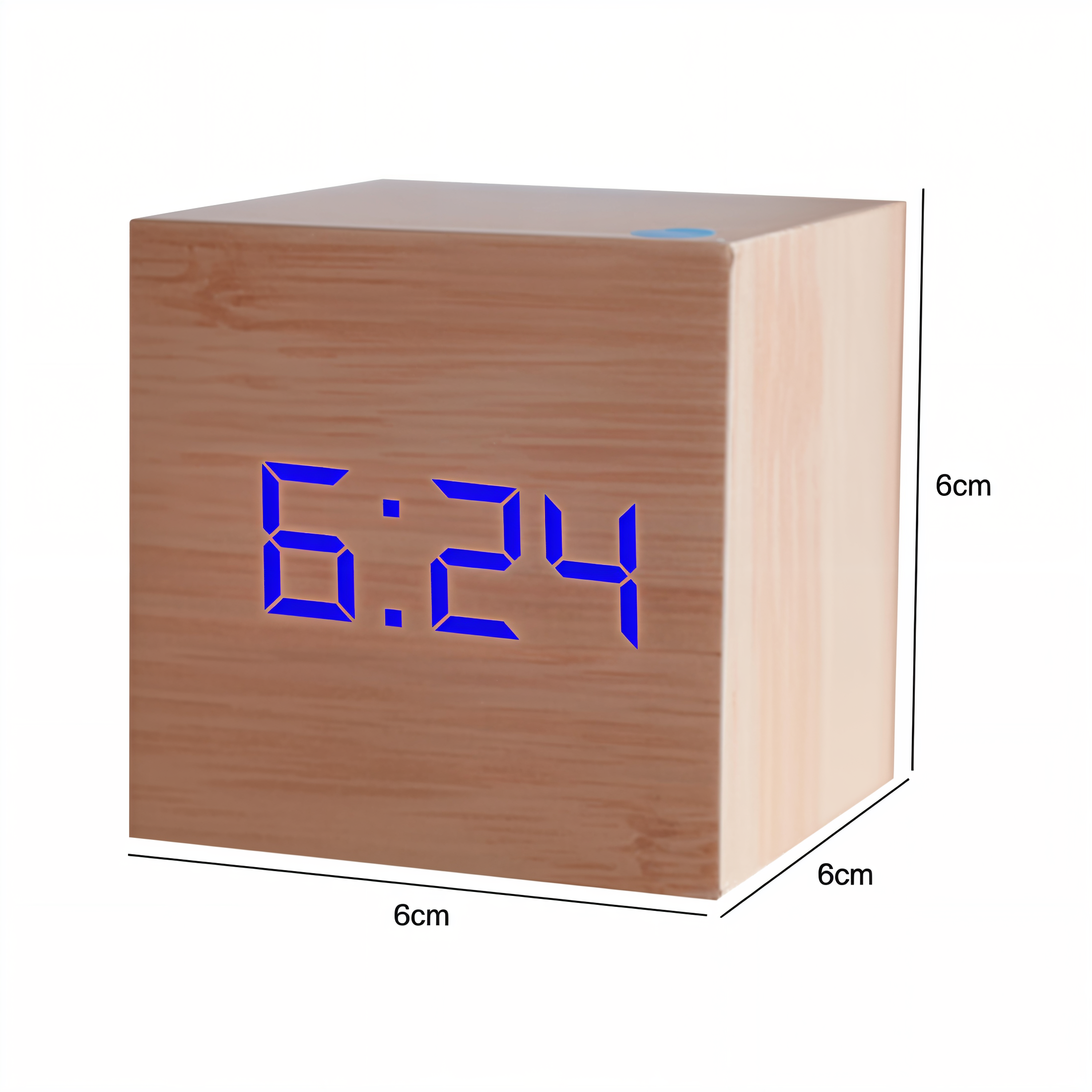 WoodTime | Elegante digitale LED Uhr