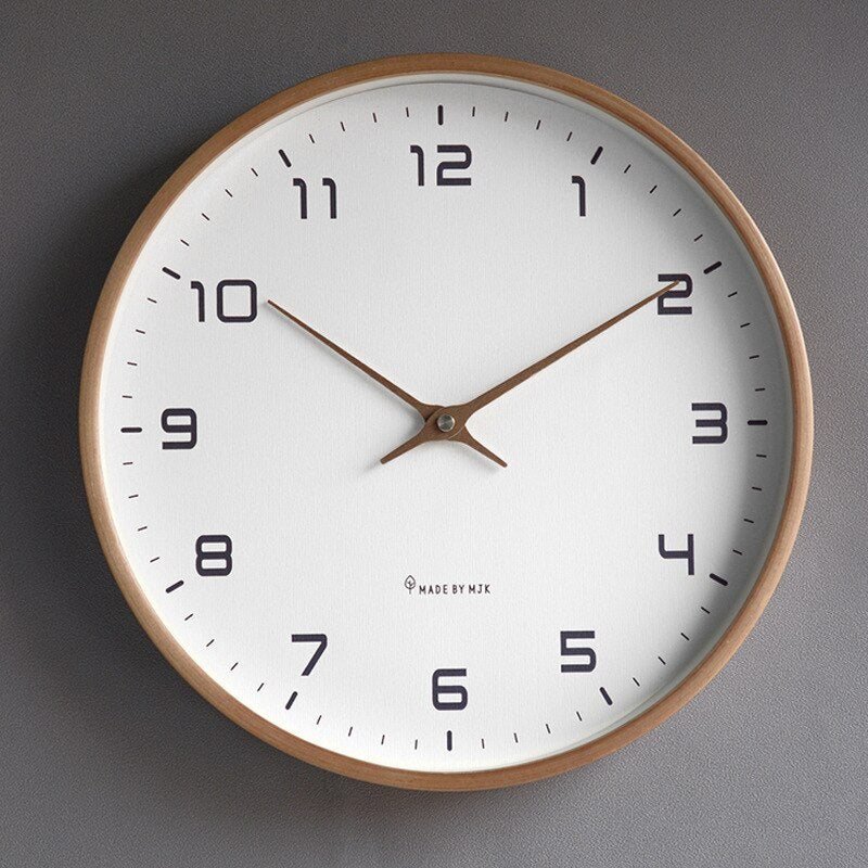 Skandinavische Minimalistische Holz Wanduhr