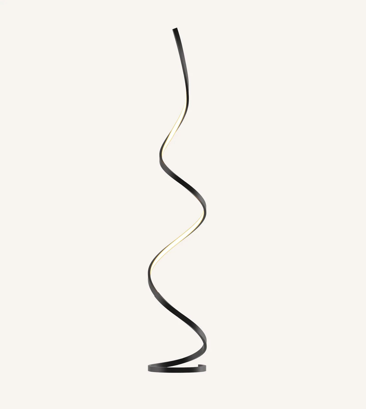 Skulpturale LED Stehlampe – Moderne Spiralform Designlampe