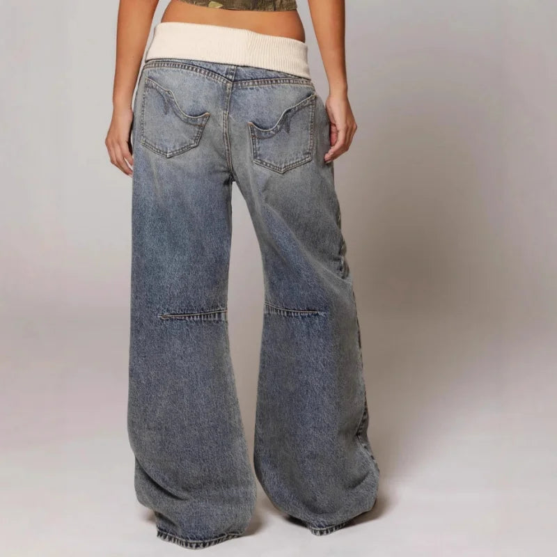 Vanessa Baggy Jeans Damen – Vintage weite Denim-Hose