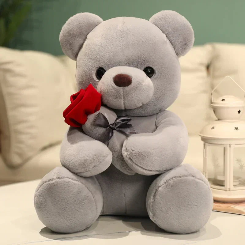 Weicher Teddybär mit Rosen – Das perfekte romantische Geschenk für Valentinstag oder deinen Geliebten