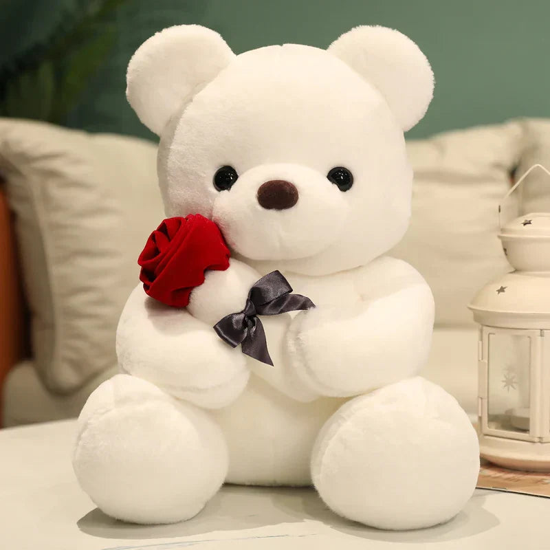 Weicher Teddybär mit Rosen – Das perfekte romantische Geschenk für Valentinstag oder deinen Geliebten
