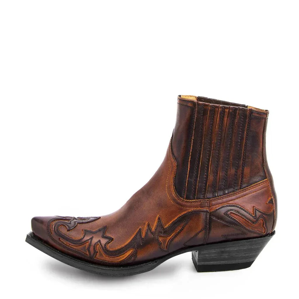 Maleni Leder Cowboy-Stiefel für Herren