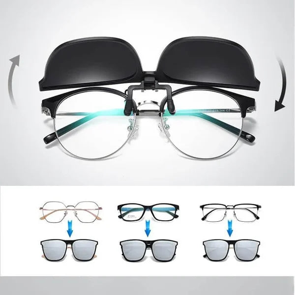 SunGuard | Verwandle deine normale Brille innerhalb einer Sekunde in eine stilvolle polarisierte Sonnenbrille