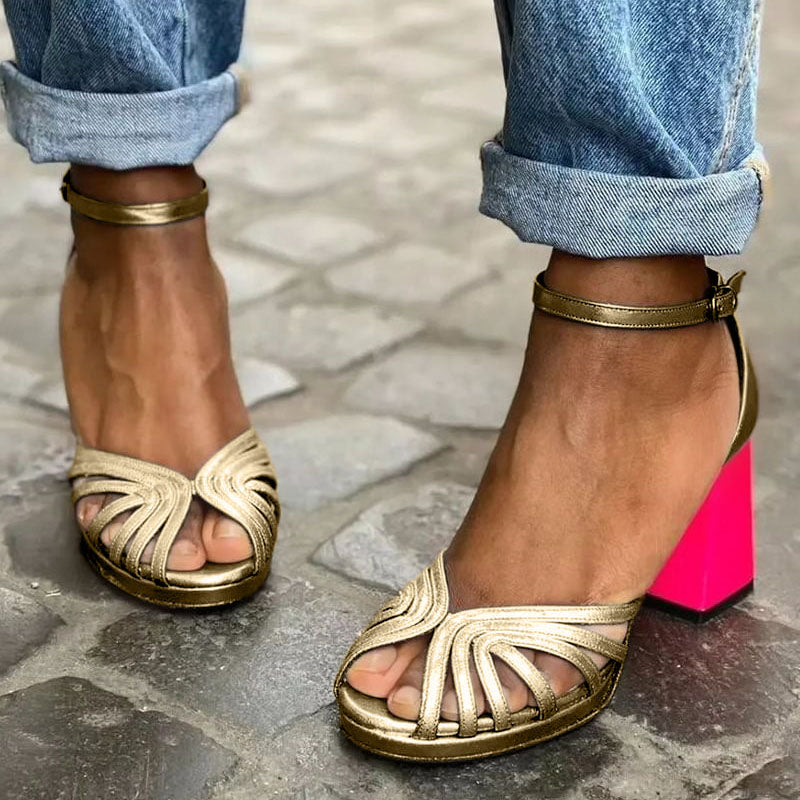 Sandalen mit dicker Sohle für Frauen | Ideal für Abende und besondere Anlässe