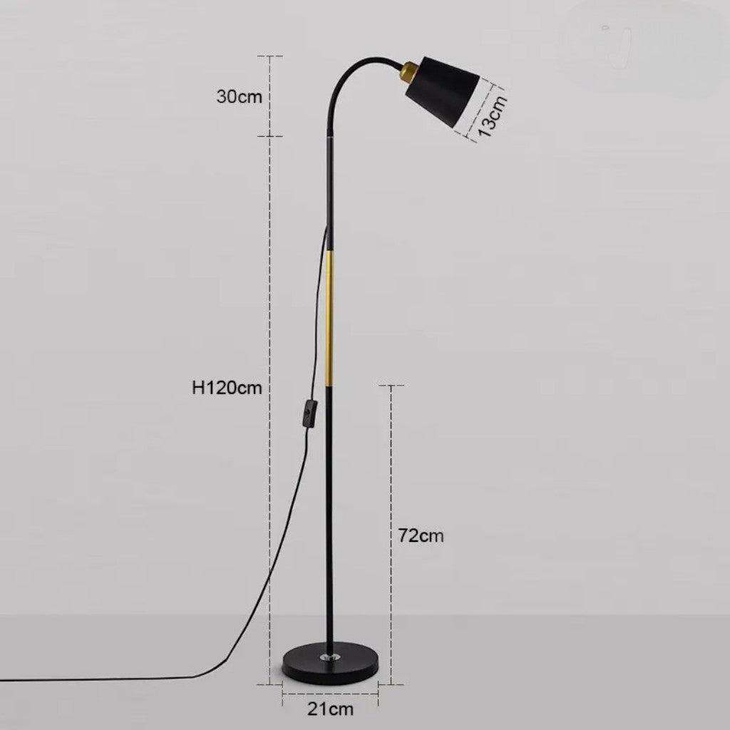 Verstellbare Stehlampe mit Neigbarem Lampenkopf – Funktionale Leselampe