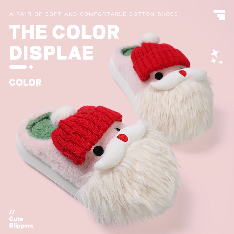Warme Weihnachts Hausschuhe mit Weihnachtsmann Design