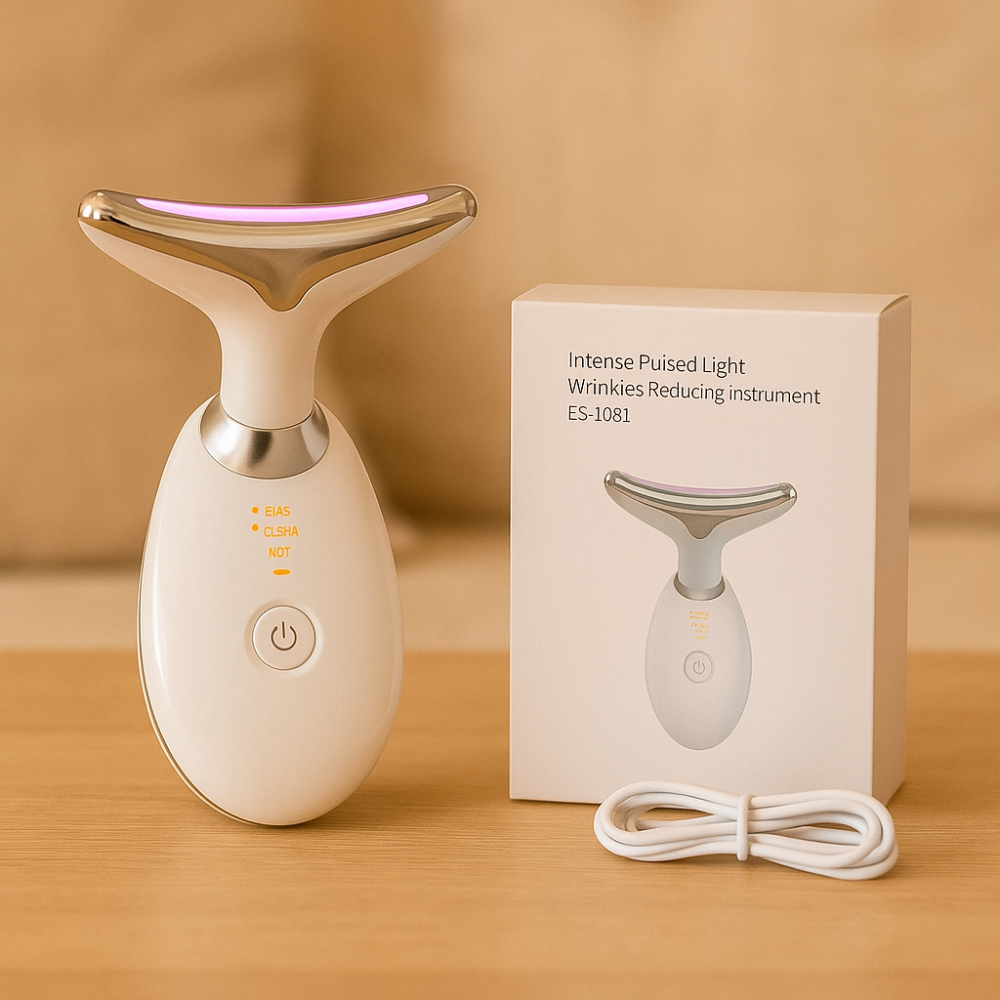 LED-Massagegerät gegen Falten - Gesicht und Hals