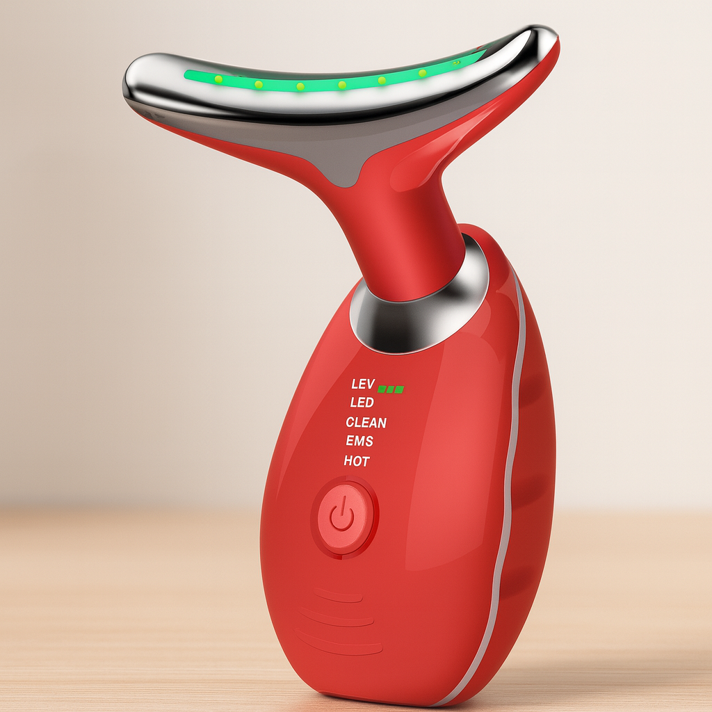 LED-Massagegerät gegen Falten - Gesicht und Hals