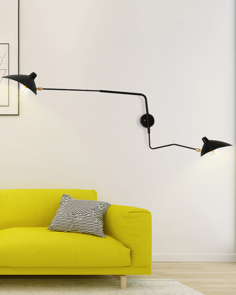 Wandlampe Mit Verstellbaren Armen - Doppelte Arme - Moderne Beleuchtung