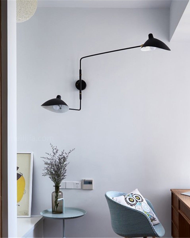 Wandlampe Mit Verstellbaren Armen - Doppelte Arme - Moderne Beleuchtung