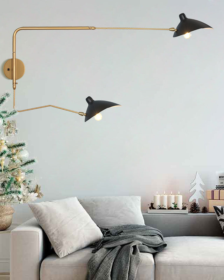 Wandlampe Mit Verstellbaren Armen - Doppelte Arme - Moderne Beleuchtung