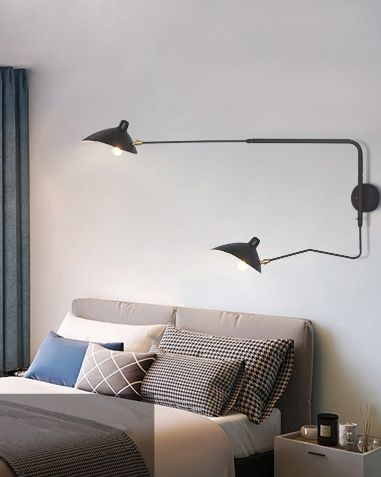 Wandlampe Mit Verstellbaren Armen - Doppelte Arme - Moderne Beleuchtung