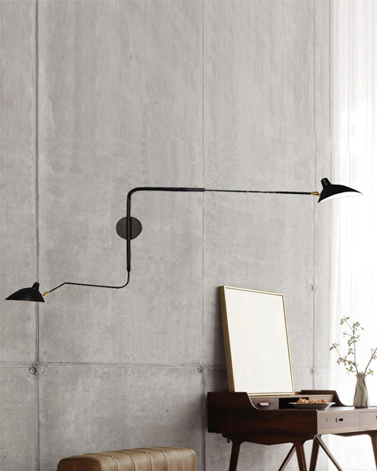Wandlampe Mit Verstellbaren Armen - Doppelte Arme - Moderne Beleuchtung