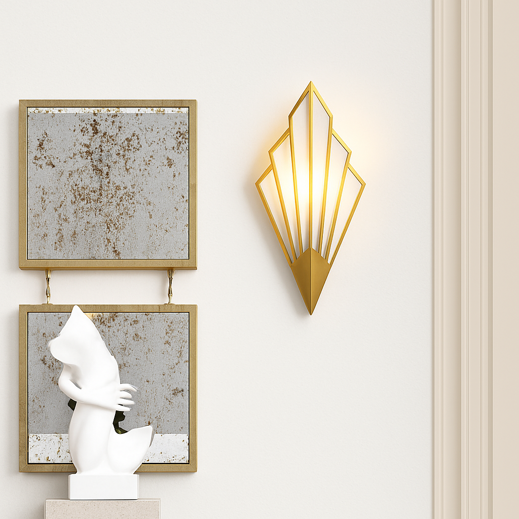 Wandmontierte LED-Design-Applique aus farbigem Metall