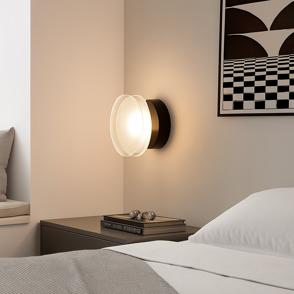 Moderne runde Wandlampe LED Glas Wandleuchte Wohnzimmer Flur Korridor Schlafzimmer Badezimmer Wohnkultur Innenbeleuchtung