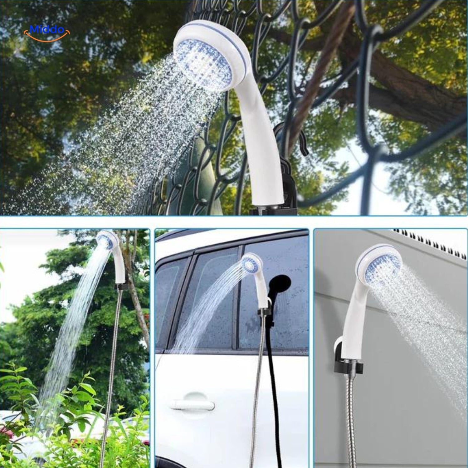 AquaFlex Tragbare Dusche | USB-aufladbare Dusche für drinnen und draußen