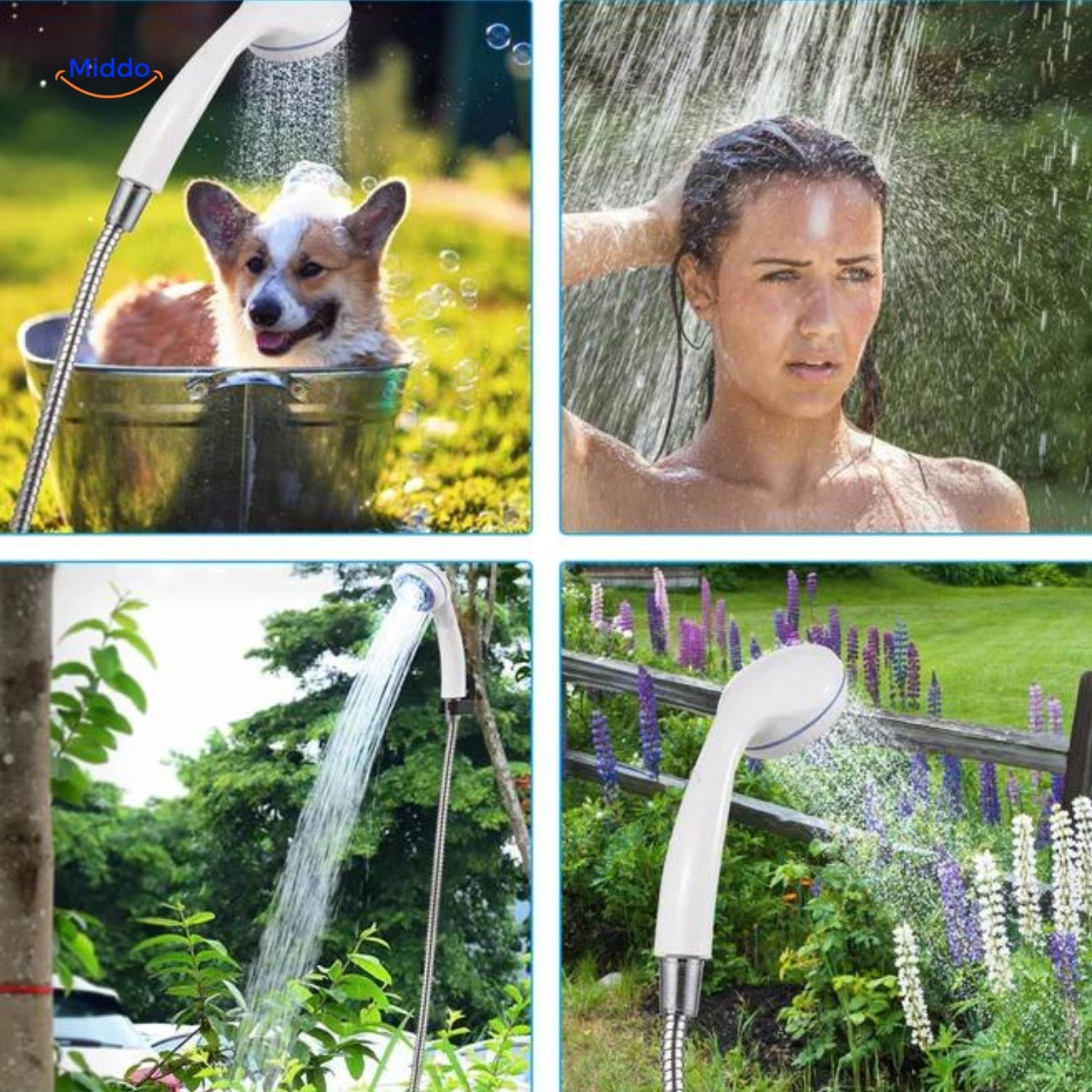 AquaFlex Tragbare Dusche | USB-aufladbare Dusche für drinnen und draußen