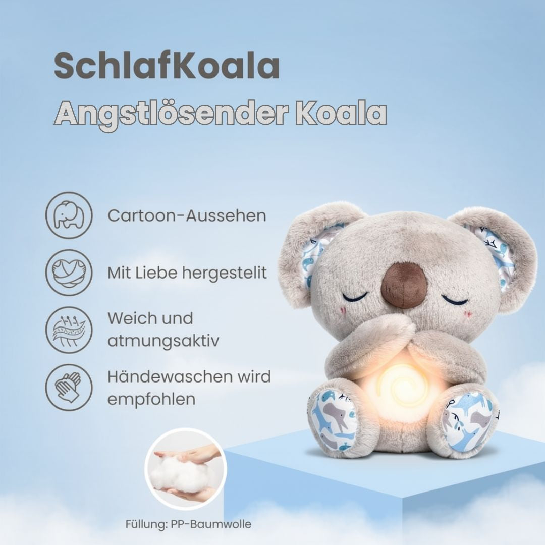 Atmendes Kuscheltier | Koala Plüschtier für Entspannung & Schlafhilfe | SchlafKoala