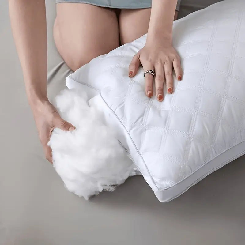 DreamRest - Set von 2 Hypoallergenen 3D Kissen - Sanfte Zervikale Unterstützung & Hotelqualität Schlaf