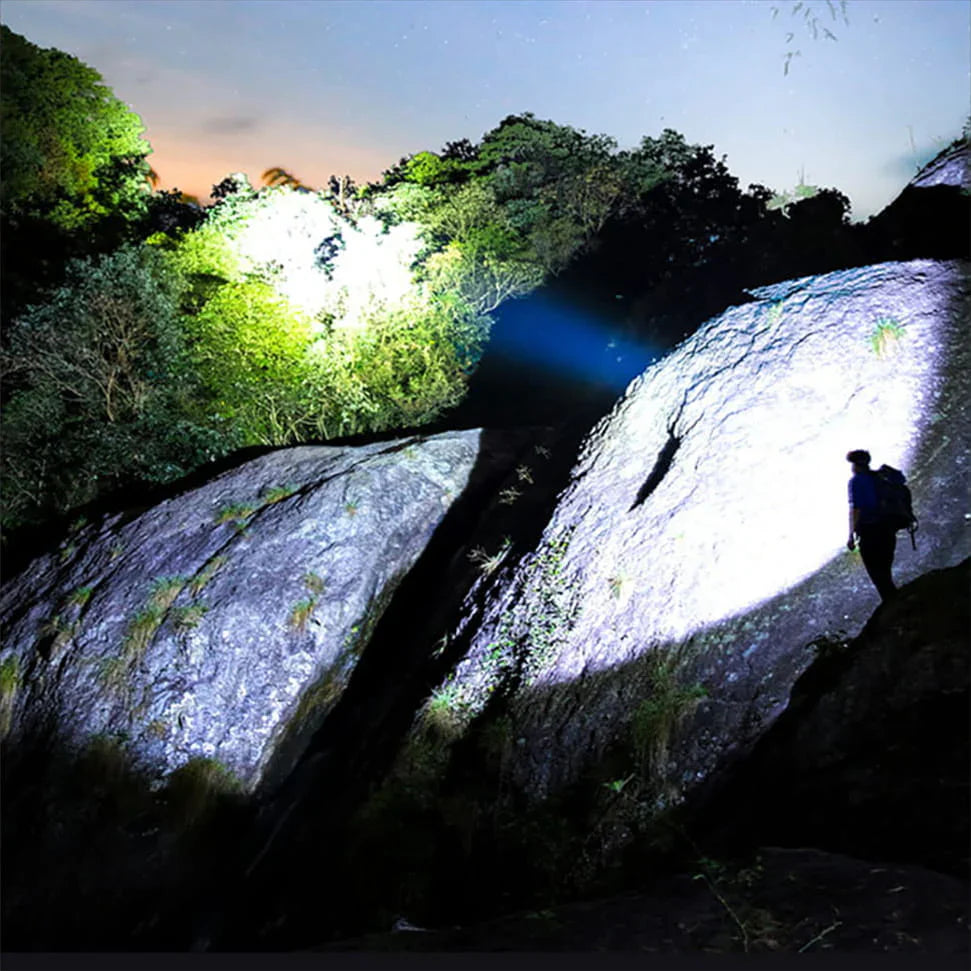 LuxeBeam LED Stirnlampe | Beleuchte deinen Weg mit einer ultrahellen und langlebigen Lichtquelle für nächtliche Abenteuer.