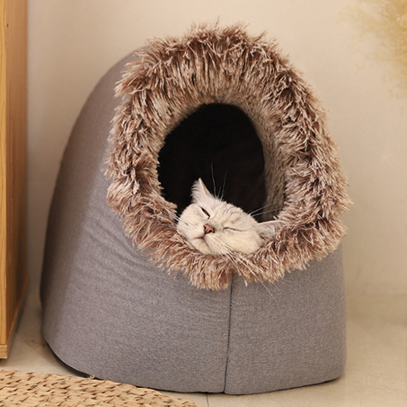 CozyNest Tierhöhle Bett | Warmer und bequemer Rückzugsort für Ihren pelzigen Freund