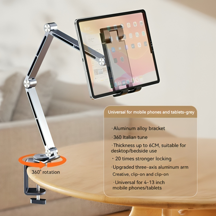Luxoré | Halterung für Tablet und Smartphone – verstellbar - leicht - elegant