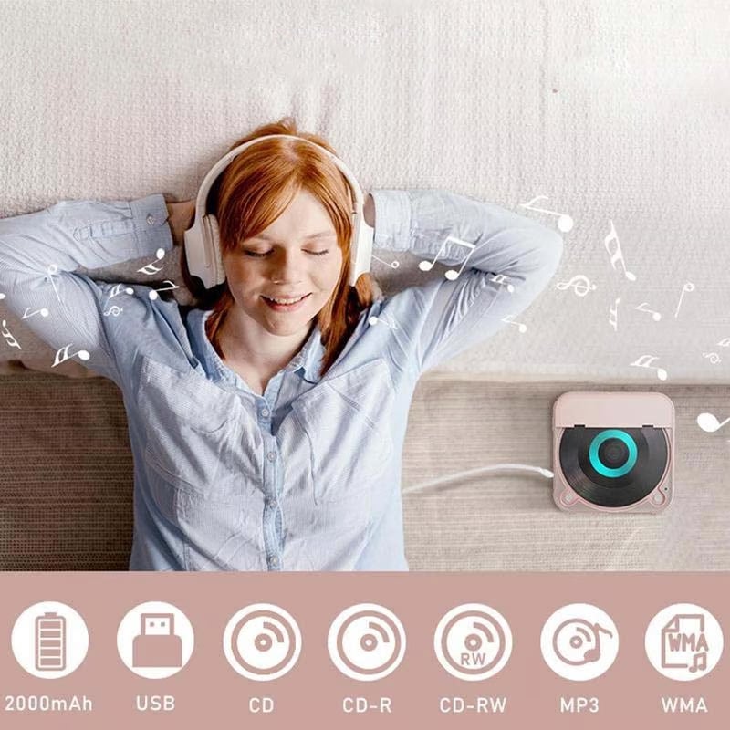 Tragbarer CD-Player - Bluetooth | Hi-Fi Klang | Mehrere Farben