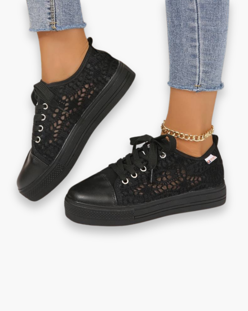 Damen Sneakers aus Spitze - Elegant und Atmungsaktiv