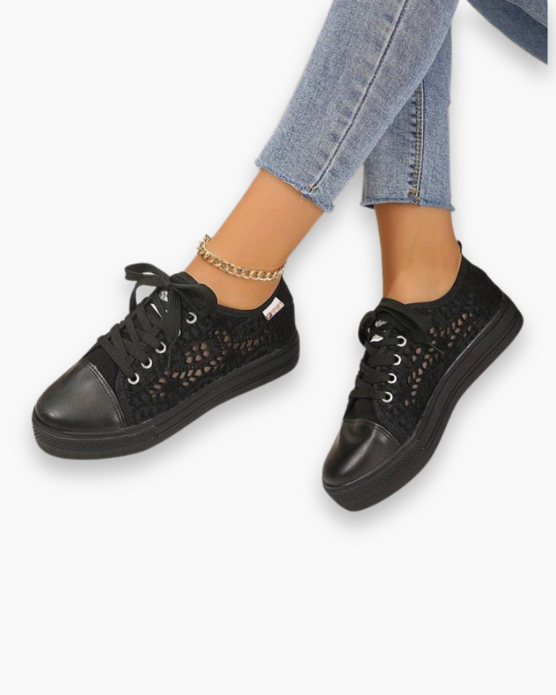 Damen Sneakers aus Spitze - Elegant und Atmungsaktiv